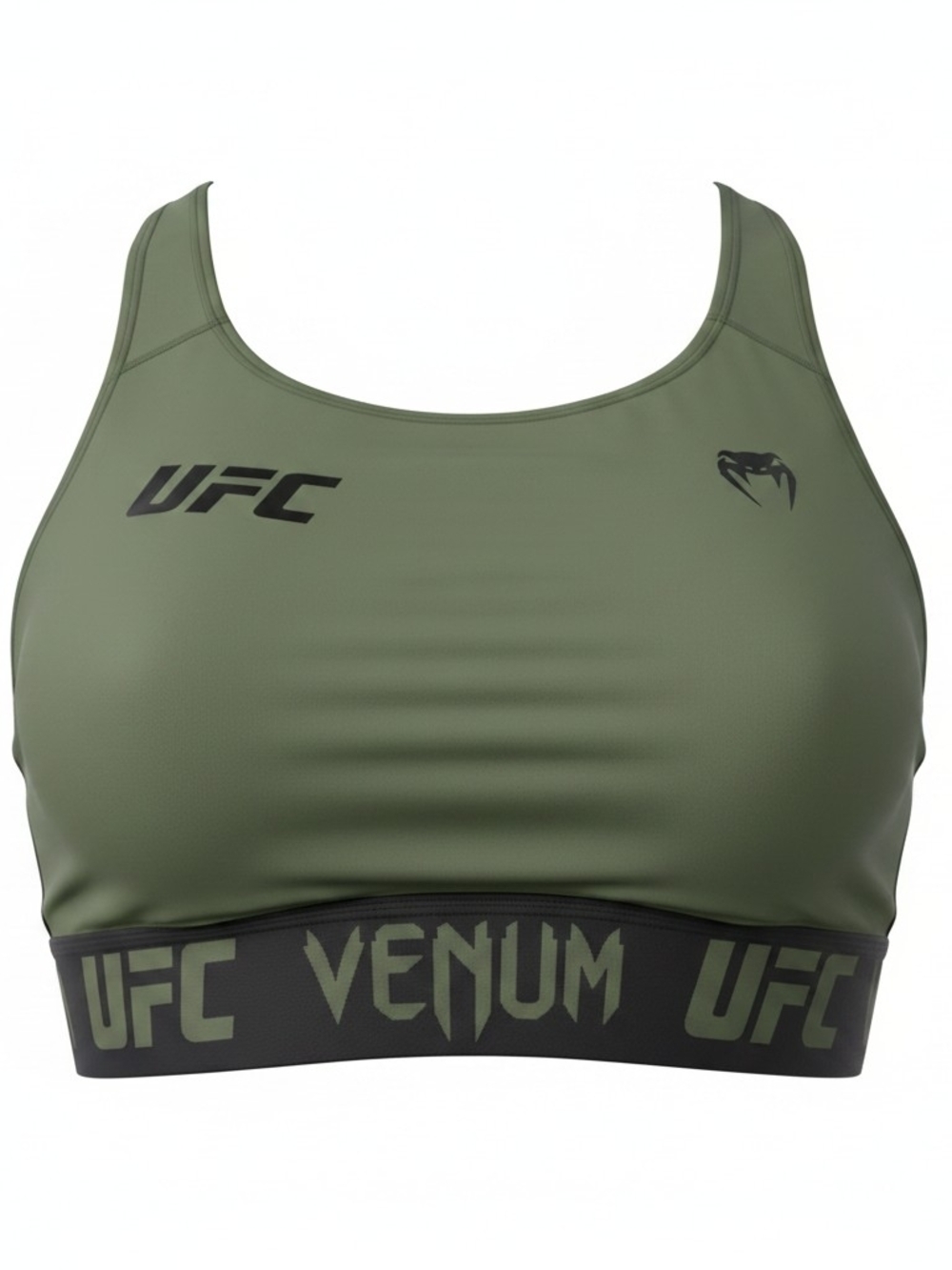 UFC Venum Olive Green & Black Sports Bra